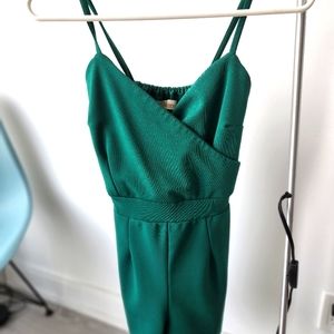 Teal Green Short Jumpsuit